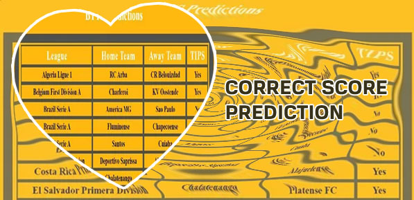 Correct score channel jackpot prediction